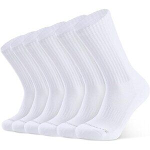 Mens Athletic Crew Socks Cushioned Moisture Wicking Running Training 6 Pairs